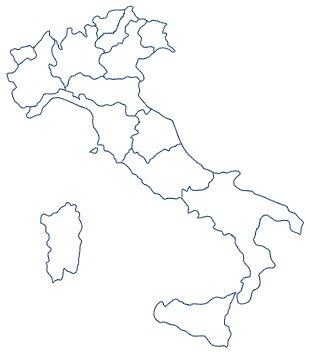 Cartina dell'Italia selezionabile